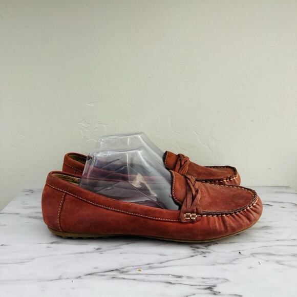 Women's Suede Loafers in Rust - Picture 4 of 11